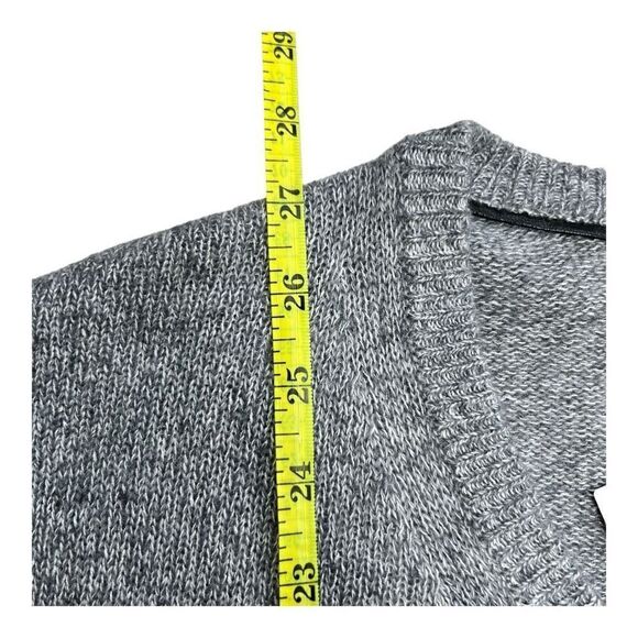 NWT Nordstrom Men's Heather Cashmere Silk V-Neck Long Sleeve Sweater Gray Sz XL - Picture 6 of 8